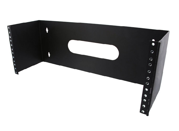 Rack Abierto de Pared – 4U, 6″ con Bisagra para Patch Panel, Soporta hasta 12Kg,Negro