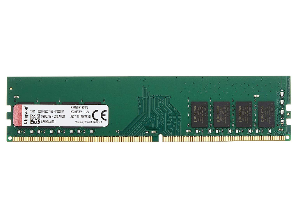 Kingston 8GB DDR4 PC4-21300 (2666Mhz), CL19, No ECC, 288-Pin, 1.2V