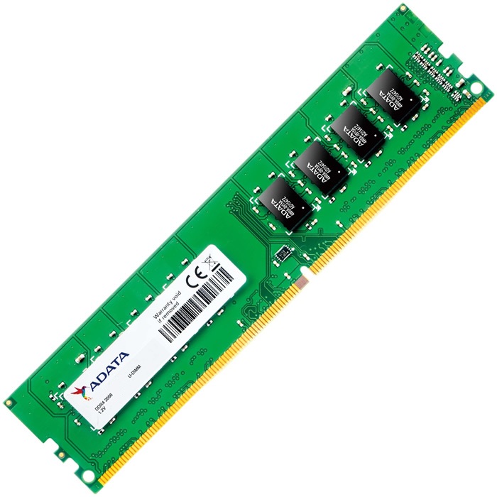 ADATA Premier – 4GB DDR4 U-DIMM, PC4-21300 (2666MHz), Non-ECC, 288-Pines, CL19, 1.2V